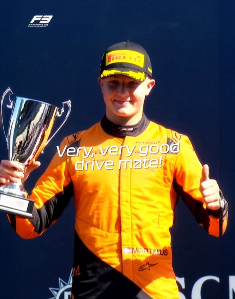 Two wins and five podiums on his way to P5 in the F3 championship 🖐️