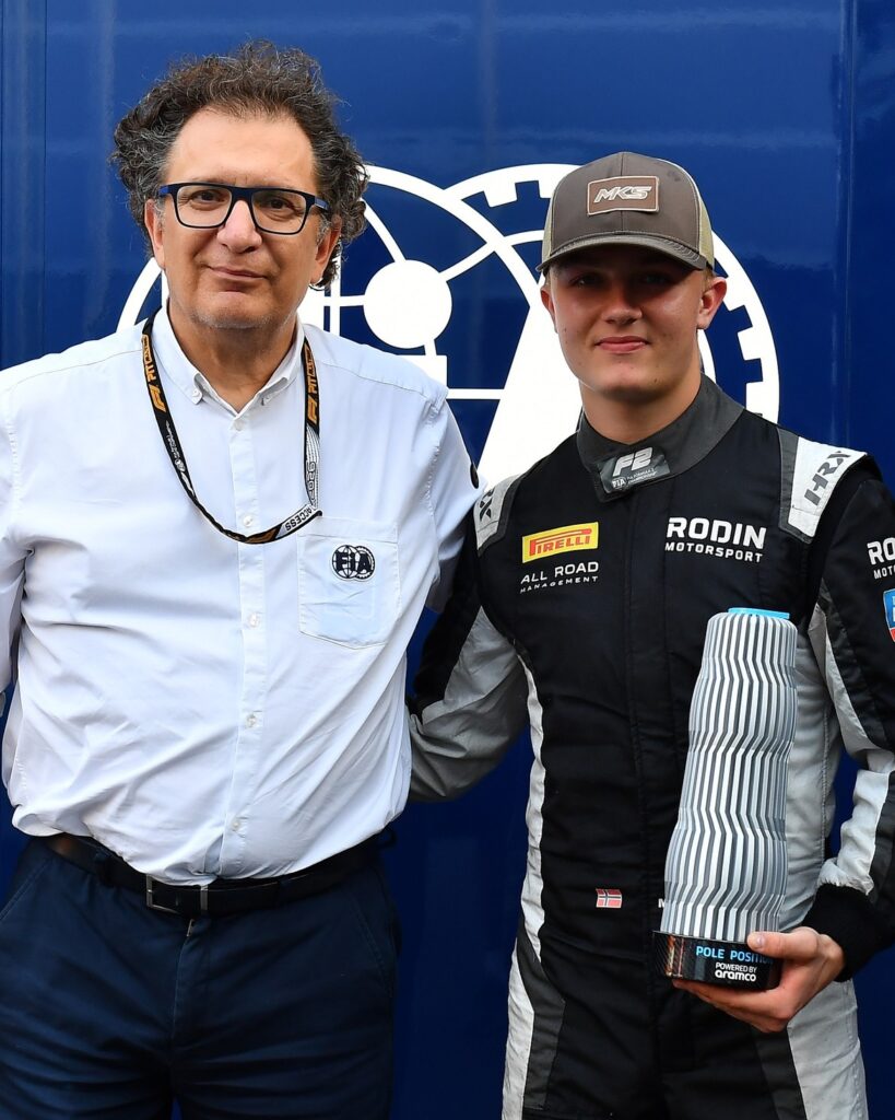 Something to remember his first pole by